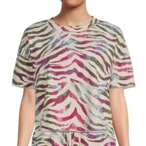 Secret Treasures Zebra Print Multicolor Top M